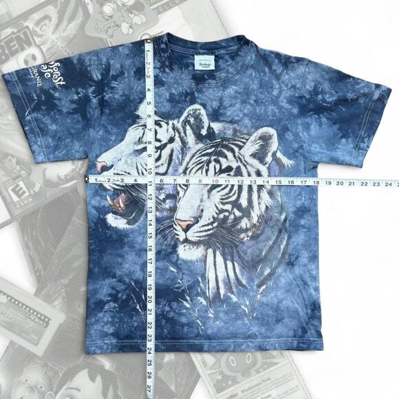 Blue vintage 90s tie dye rainforest - Picture 3 of 5